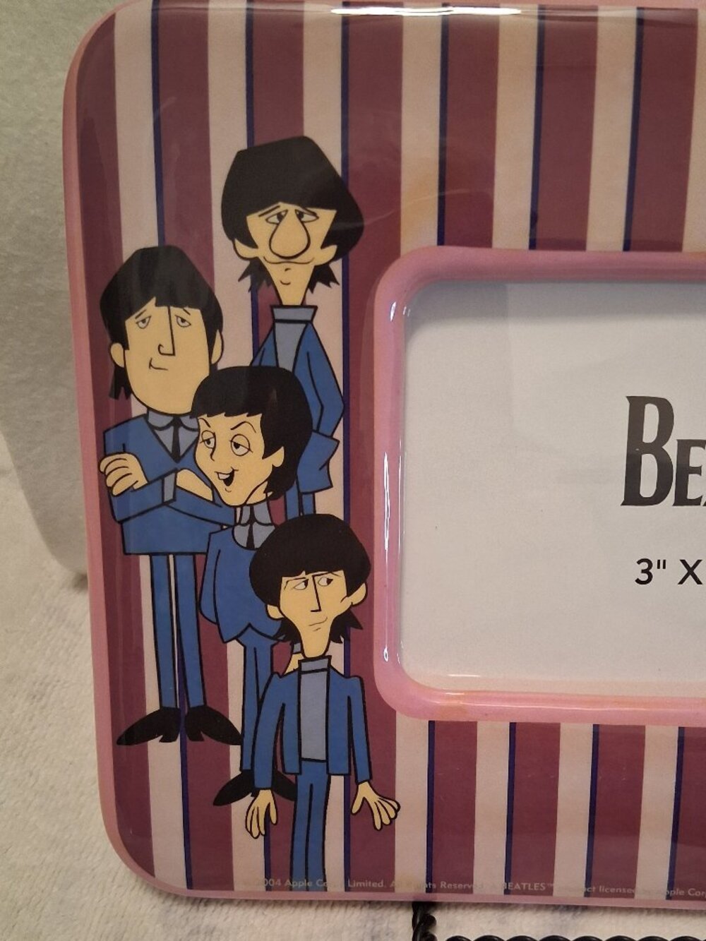 Vintage "THE BEATLES" 3x5 Cartoon Picture Frame — 2004 Apple Corps — New in Box - Picture 7 of 9